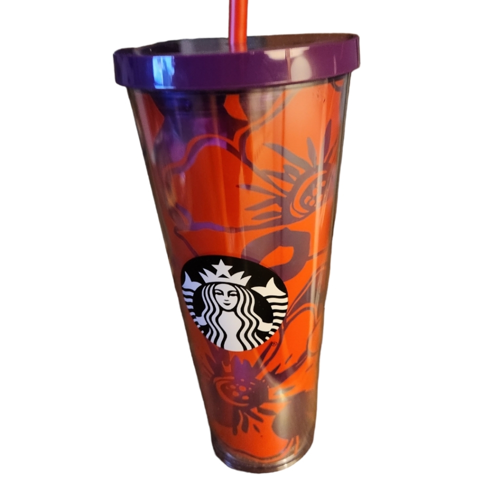Starbuck Siren Red & Purple Hibiscus Tumbler